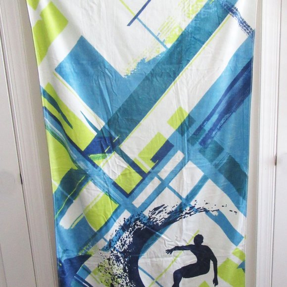 La Jolla California Beach Print Beach Towel by Limezinnias Design Surfing - Picture 8 of 8